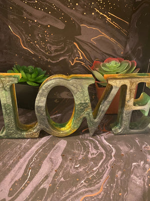 Personalized Resin LOVE sign